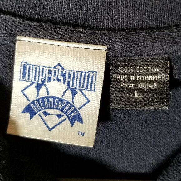 Cooperstown Dream Park Polo Men Large Navy HOF MLB Canton Embroidered 💯 Cotton - Picture 4 of 4